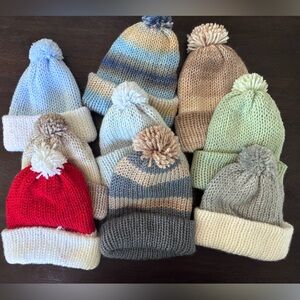 Baby Knit Beanie Set